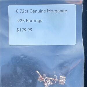 Genuine Morganite 0.72ct Earrings
